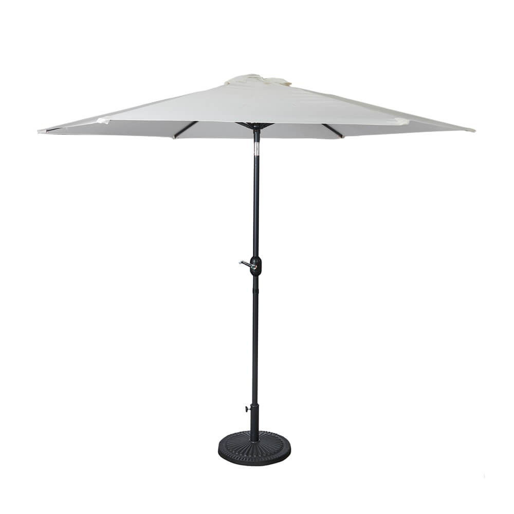 2.7m Garden Parasol with Crank & Tilt Function - Parasol with Crank & Tilt Function 2.7m Cream including cover